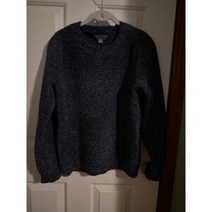 Barefoot Dreams CozyChic Pullover Sweater Navy Black Marled BDWCC1756 Small